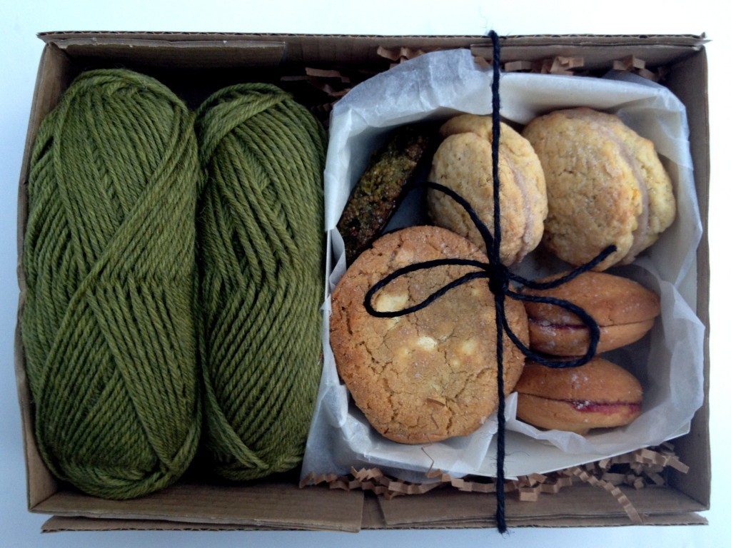 crocheting kit with cookies