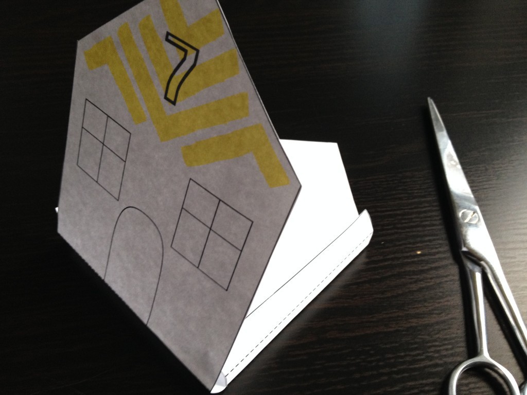 making paper house envelope