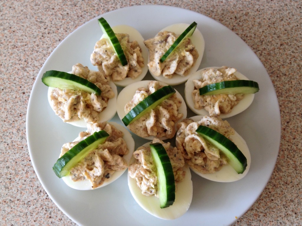 devilled eggs with sprats