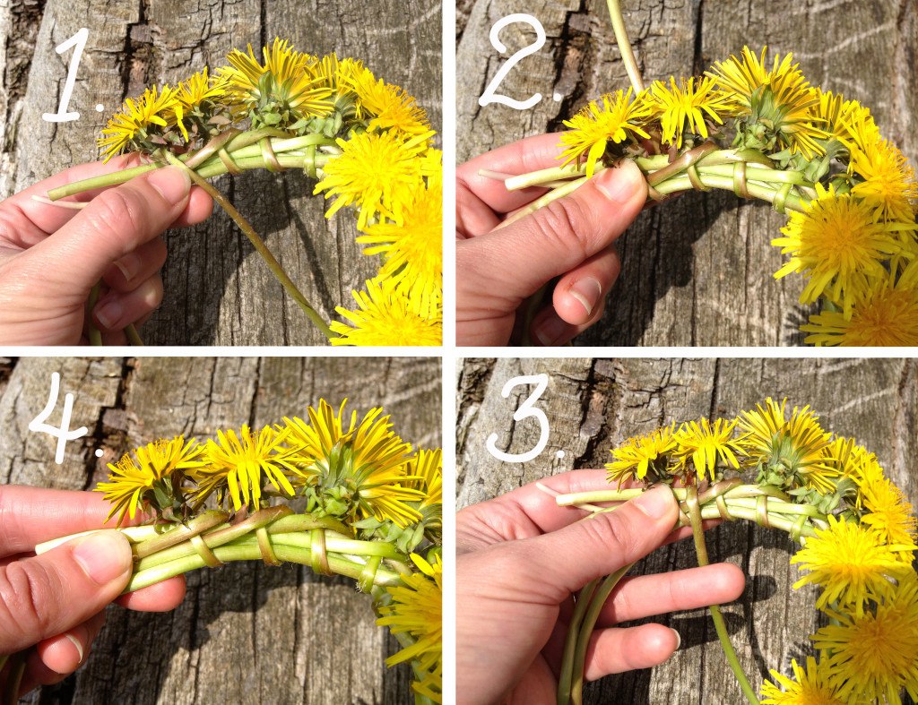 how to make dandelion garland