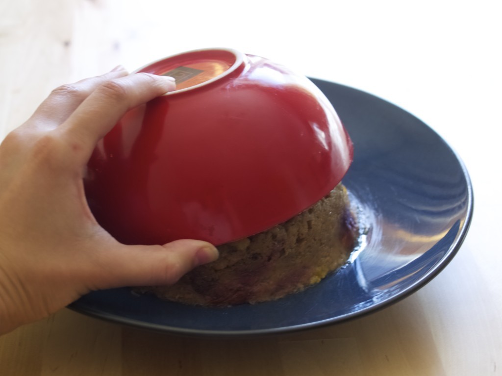 a healthier plum steamed pudding