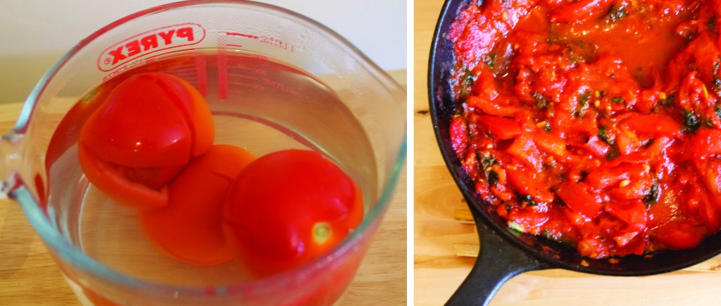 how to peal, deseed and chop tomatoes