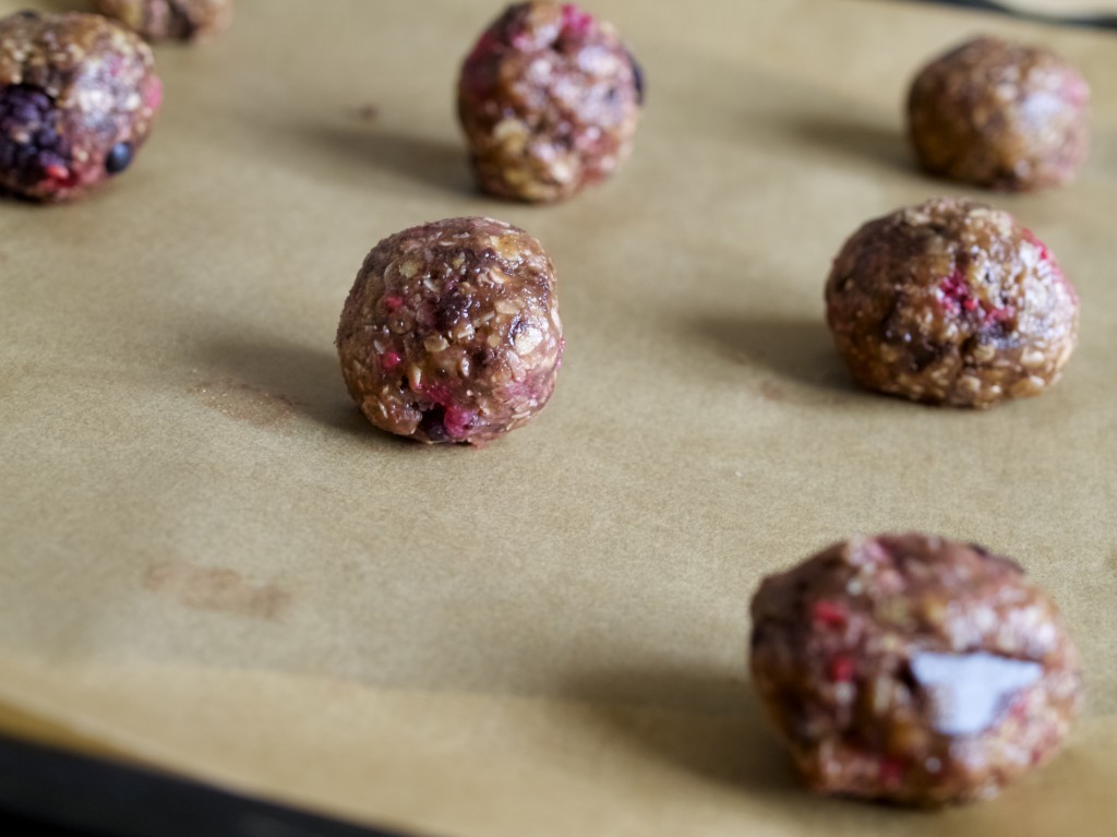 Berry, chocolate and oat cookies recipie