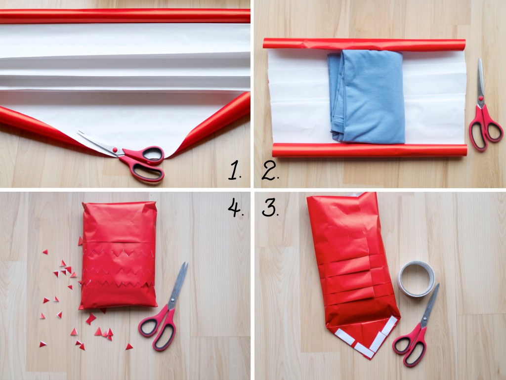 Pleated Gift Wrapping DIY