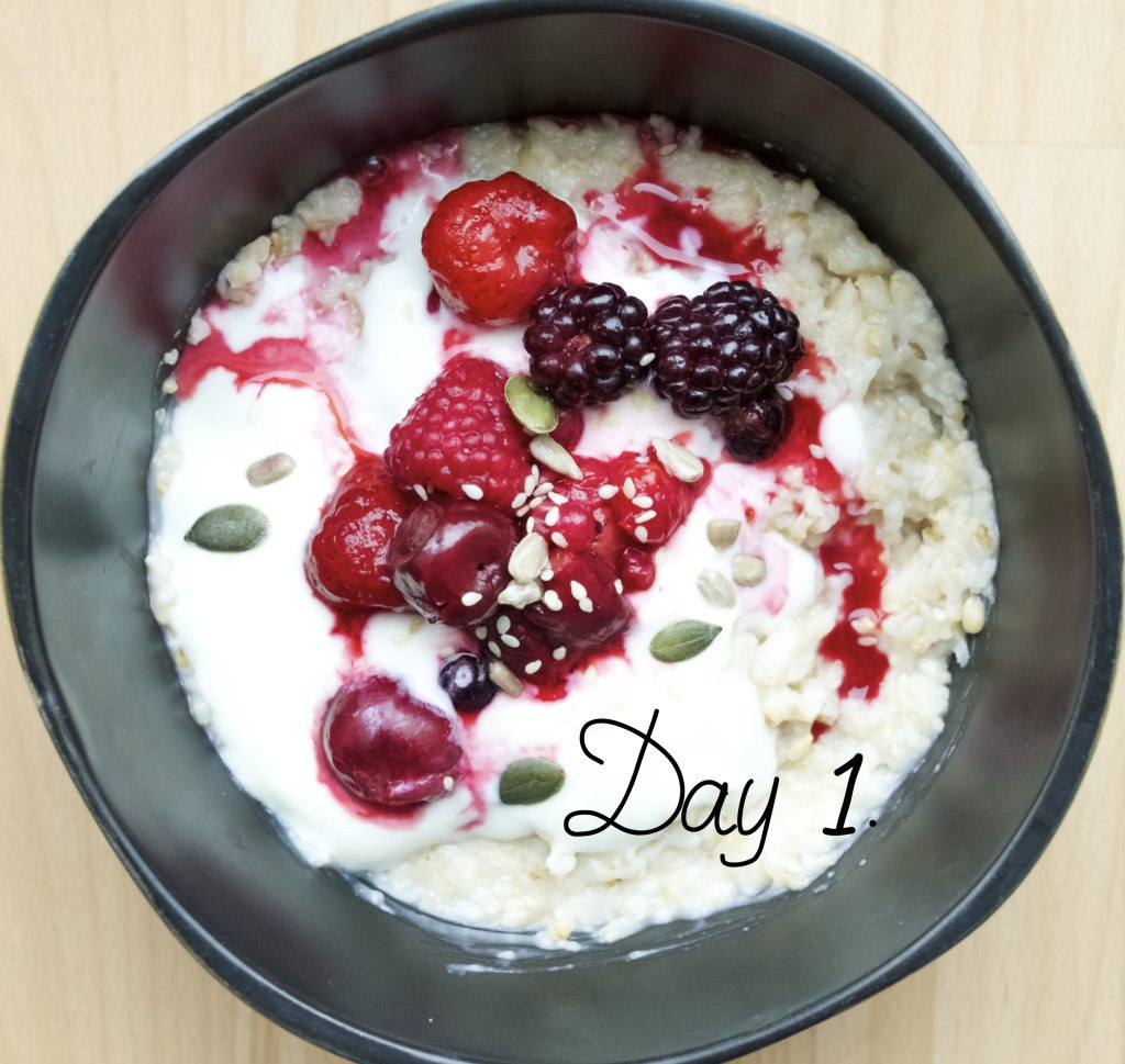 12 mornings of overnight porridge 