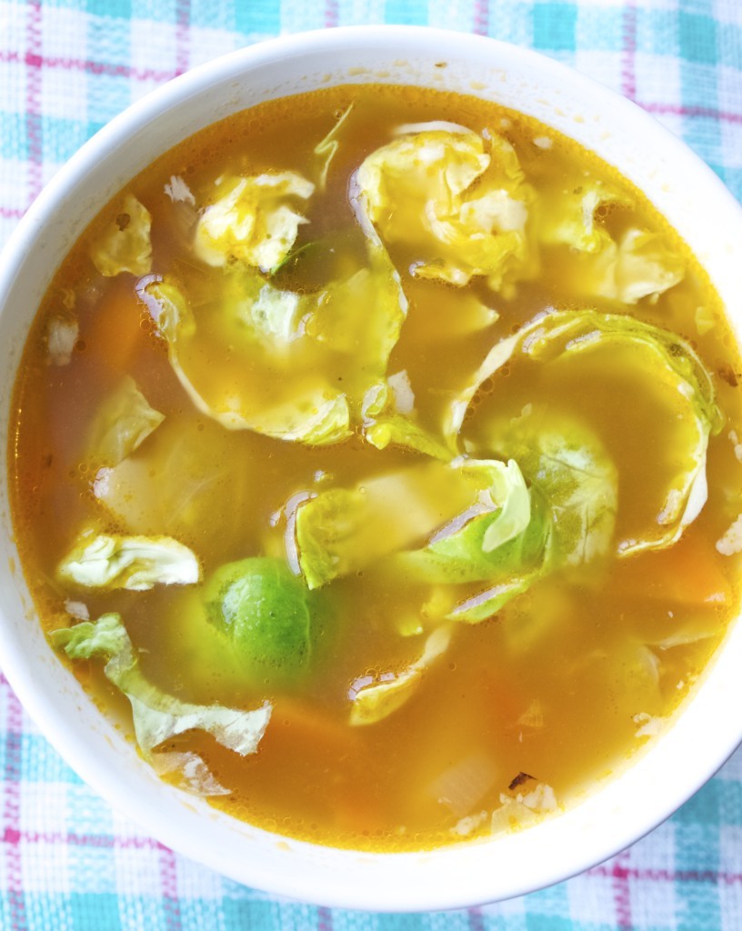 Chicken tomato soup with brussel sprouts recipe