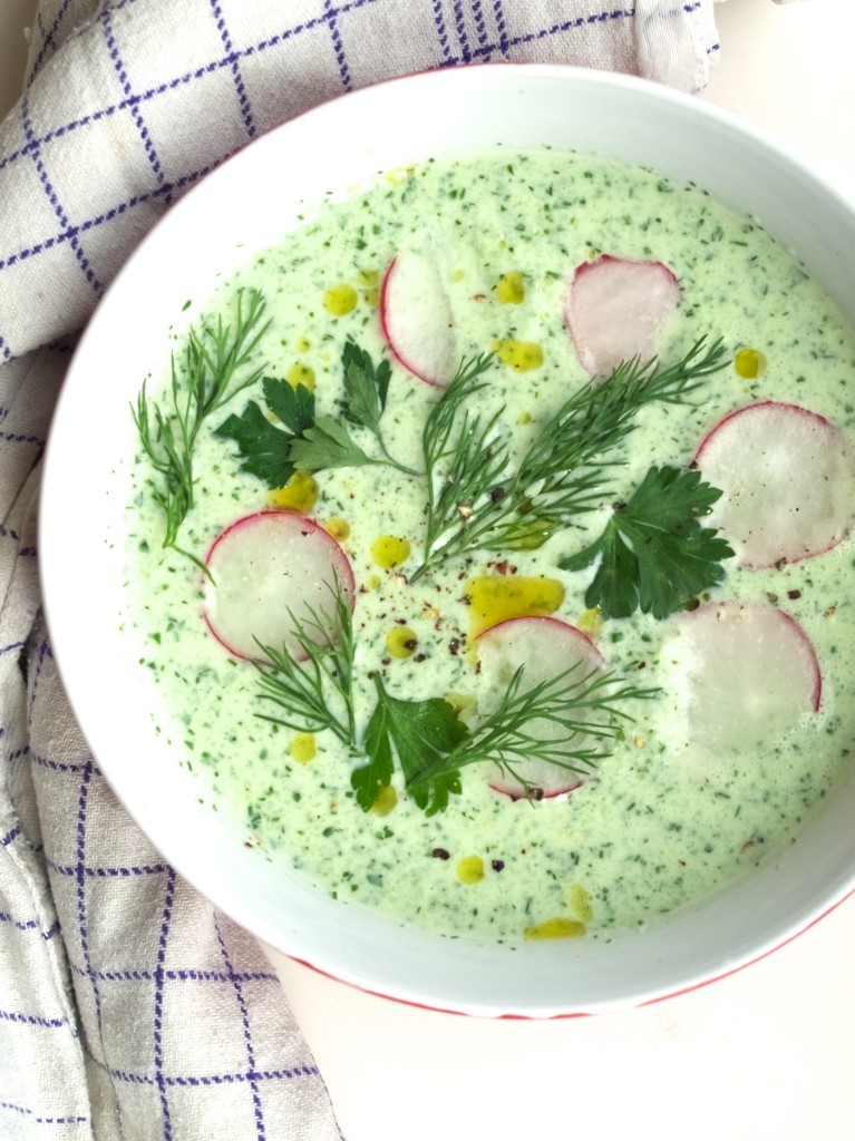 Chilled cucumber soup