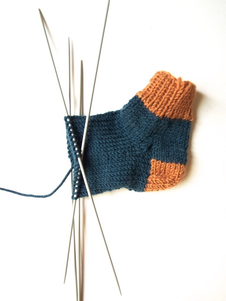 knitting baby socks
