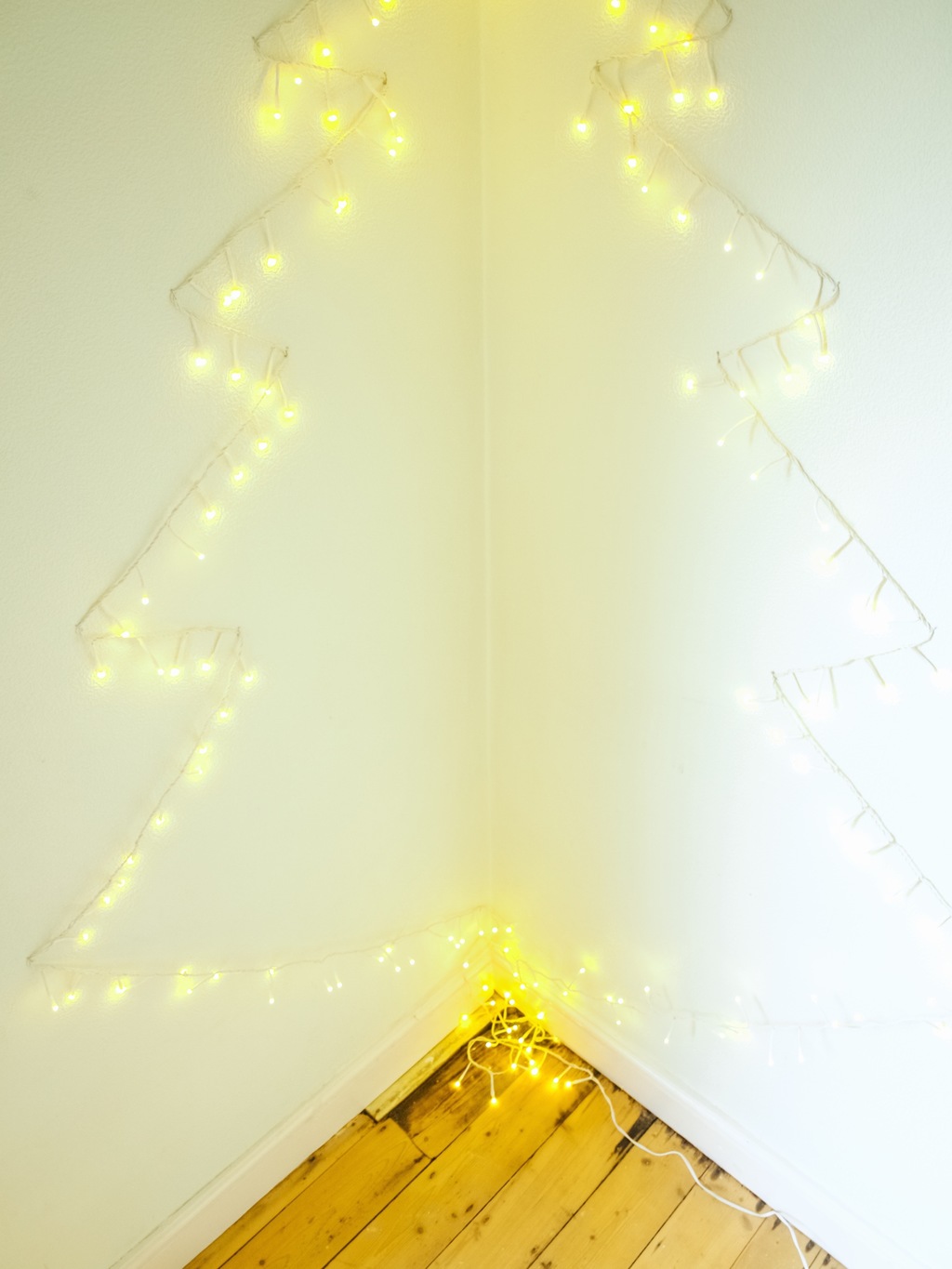 DIY fairy light Christmas tree Friendly NettleFriendly Nettle