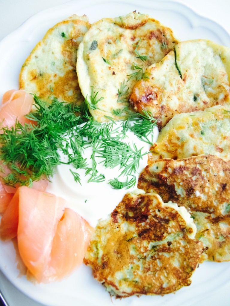 Courgette and goat cheese blinis recipe 