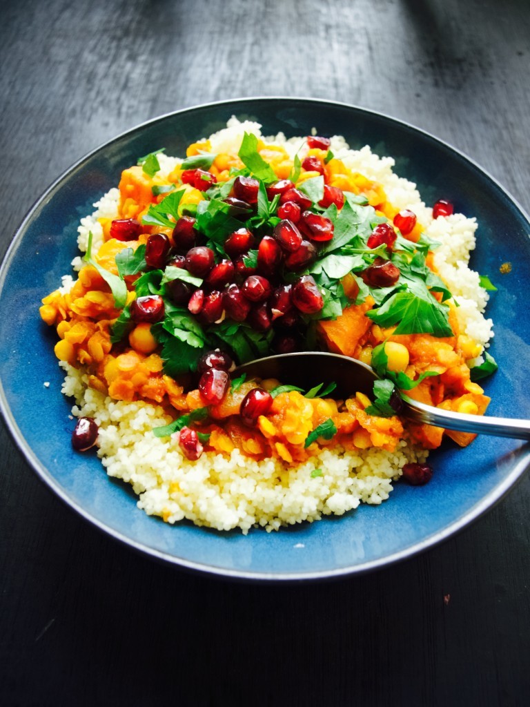 Sweet potato and chickpea moroccan style stew recipe