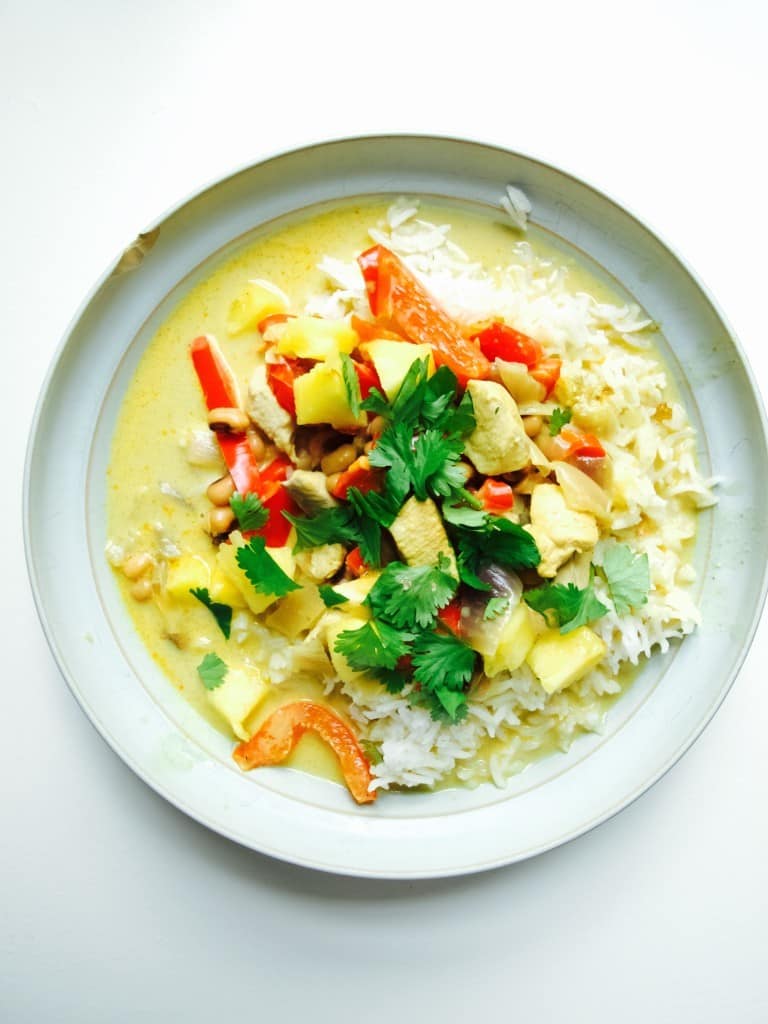 Caribbean chicken curry with pineapple recipe