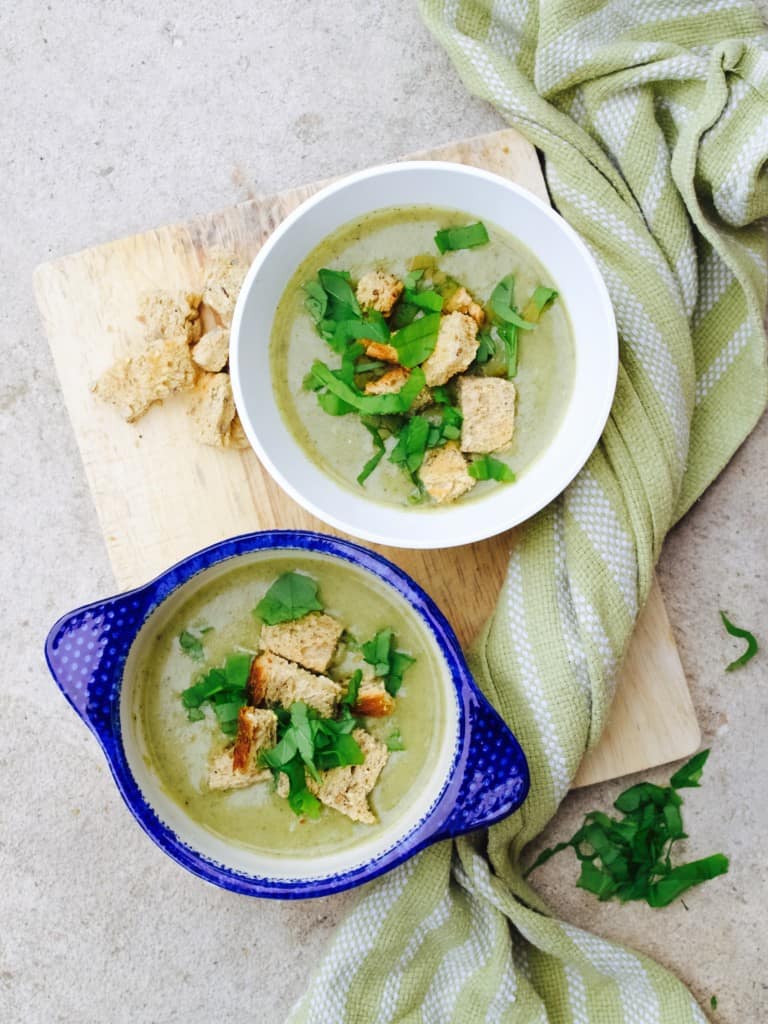 Broccoli, cumin and yogurt soup