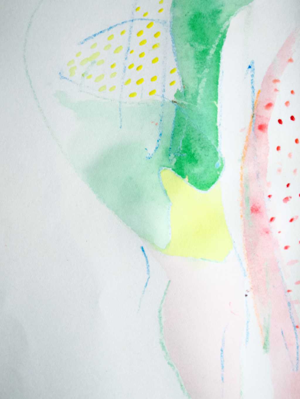 Toddler doodles turned into abstract art