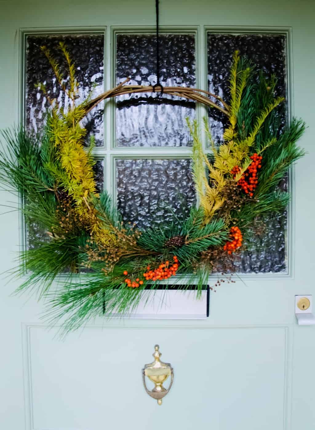 Foraged winter wreath DIY