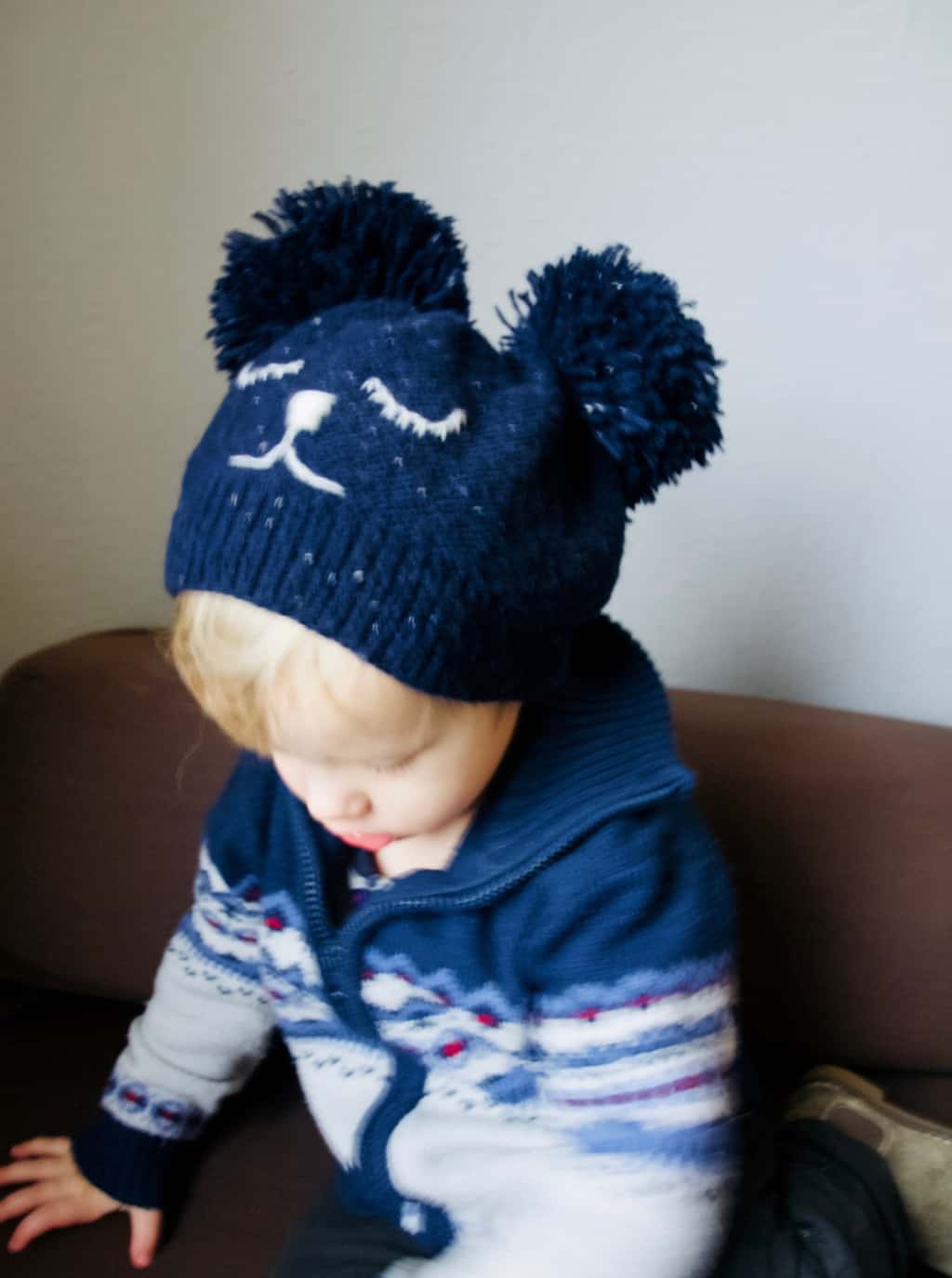 kids bear hat knitting instructions