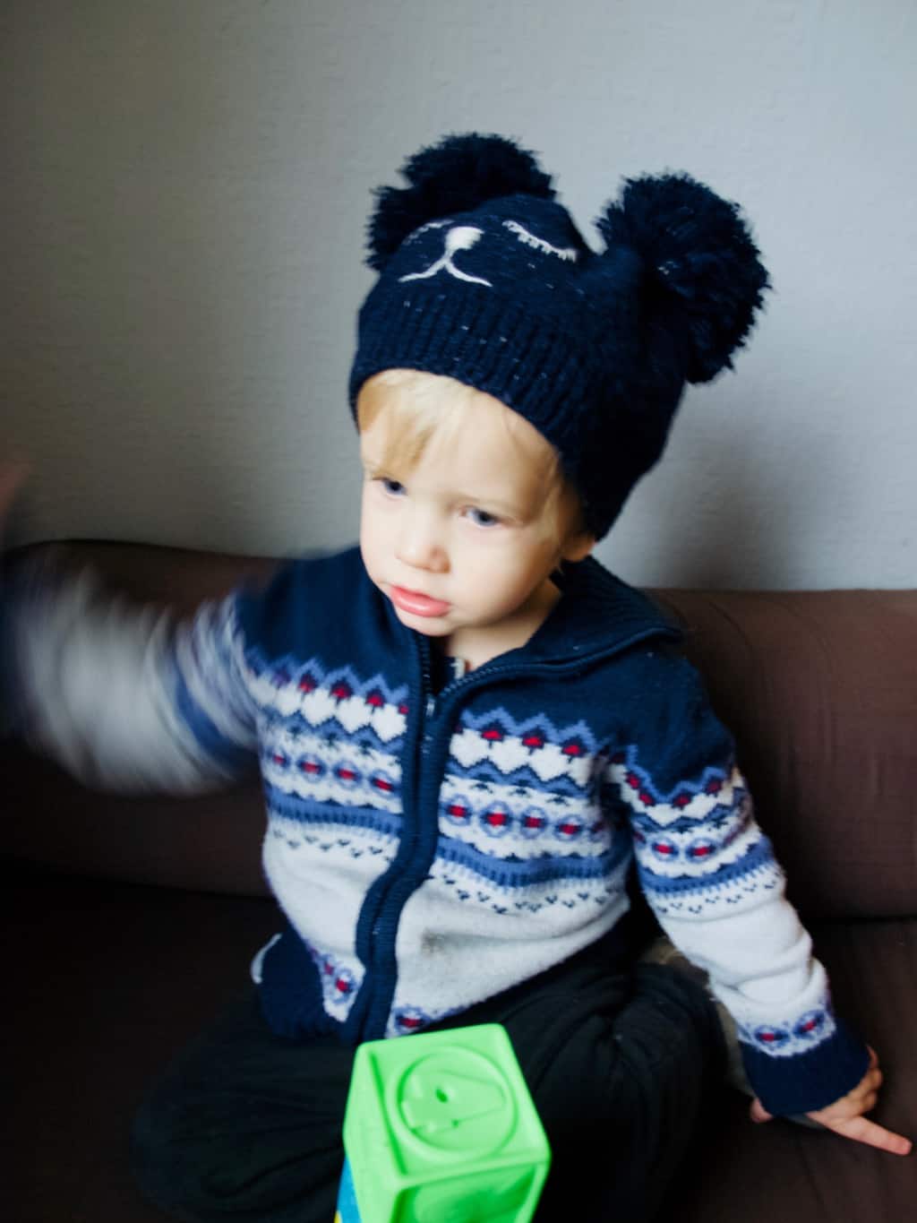 kids bear hat knitting instructions