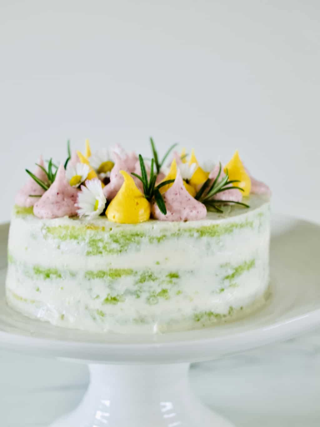 Spring-inspired celebration cake (with sweet peas) recipe